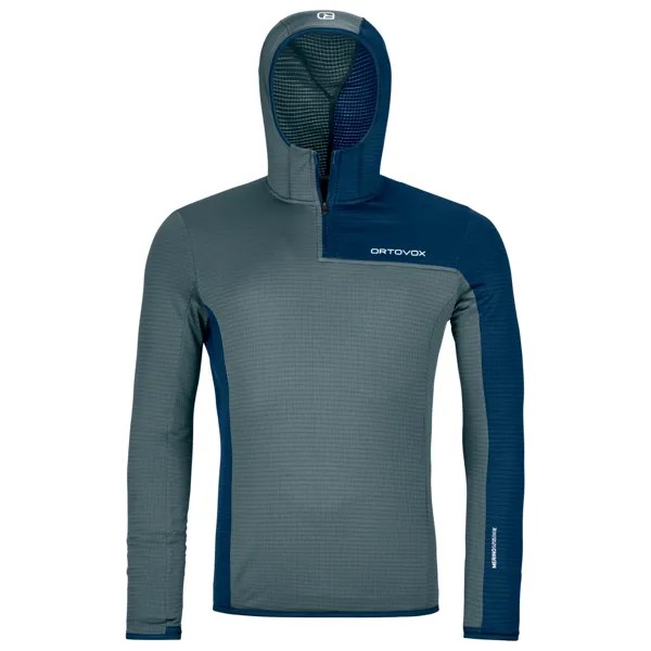 Флисовый свитер Ortovox Fleece Light Grid ZN Hoody, цвет Dark Arctic Grey