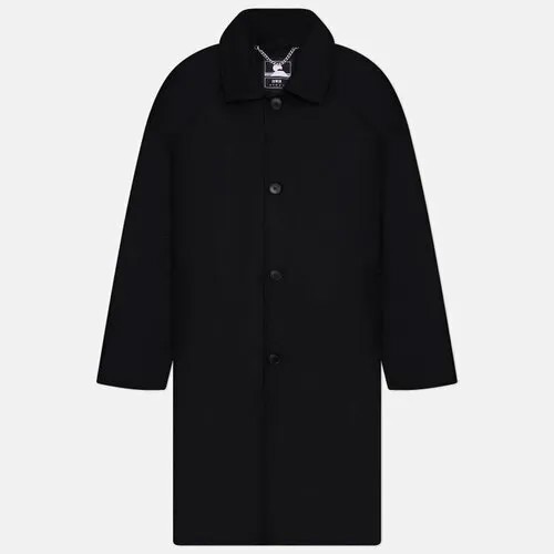 Пальто Edwin, шерсть, силуэт прямой, карманы, подкладка, размер m, черный