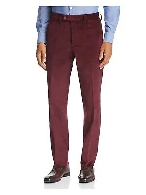 Дизайнерский брендовый мужской бордовый эластичный костюм свободного покроя, раздельный 36R