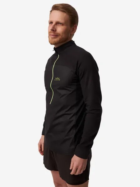 ЛОНГСЛИВ С МЕМБРАННОЙ ВСТАВКОЙ МУЖСКОЙ 3/4 ZIP MEMBRANE | BLACK, Черный