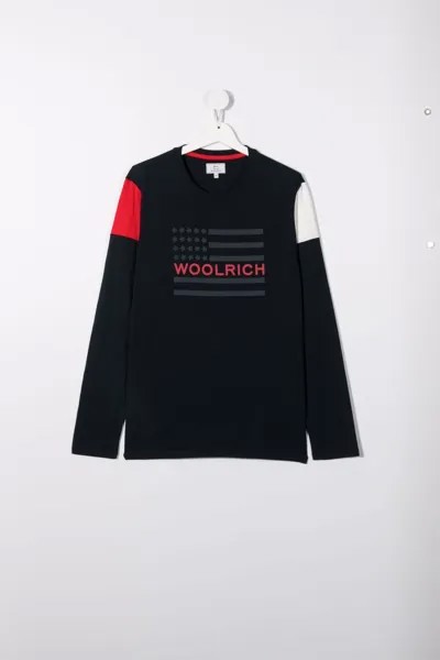 Woolrich Kids TEEN colour-block cotton T-shirt