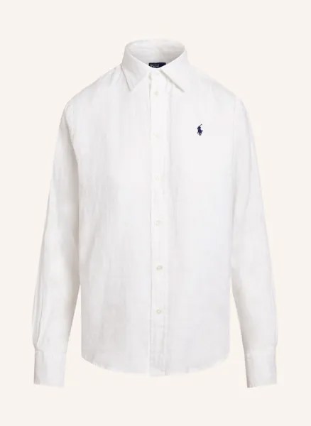 Блуза рубашка POLO RALPH LAUREN aus Leinen, белый