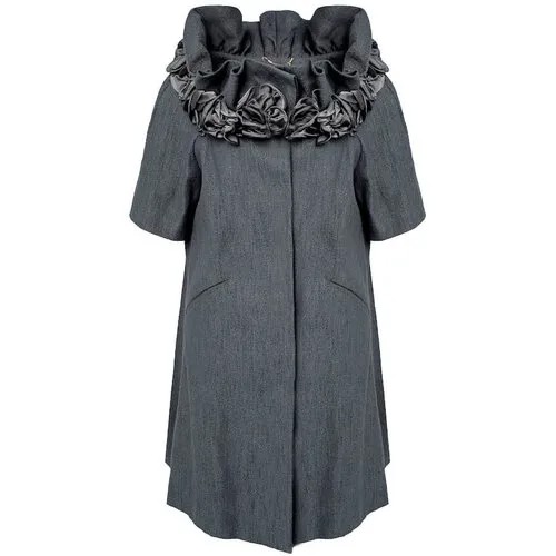 Пальто  MOSCHINO, силуэт трапеция, средней длины, размер 44, серый