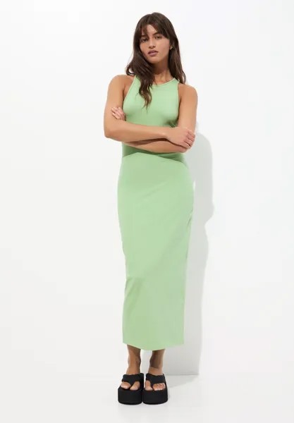 Платье-футляр HALTER SLEEVELESS PULL&BEAR, светло-зеленый