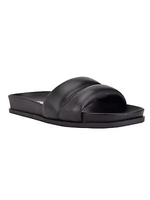 CALVIN KLEIN Женские черные кожаные шлепанцы Inira Toe Platform Slip On 9,5 M