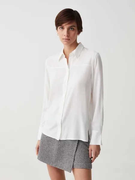Рубашка из вискозы с разрезами Ovs, цвет optical white