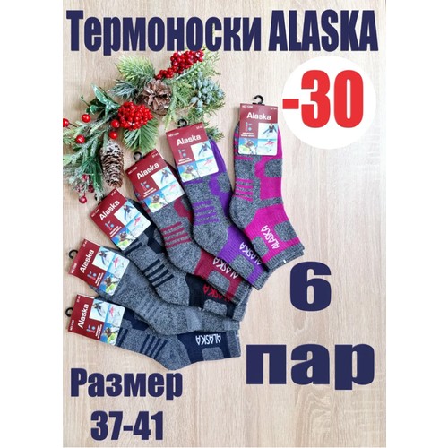 Носки Alaska, комплект, 6 пар, размер Женские, разноцветные