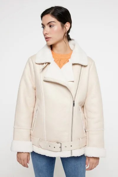 Пальто курточного типа с овчиной Vero Moda, серый