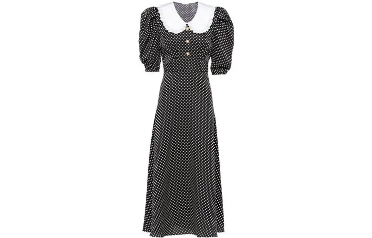 Платье с короткими рукавами женское черное Miu Miu