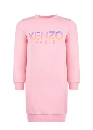 Розовое платье-толстовка KENZO детское