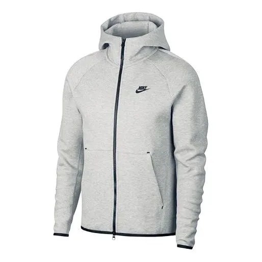 Толстовка Nike Sportswear Tech Fleece Full-length zipper Cardigan Gray, серый