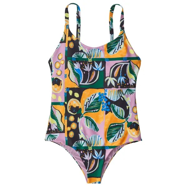Купальник Patagonia Women's Sunny Tide 1 Piece Swimsuit, цвет Island Seeds/Milkweed Mauve