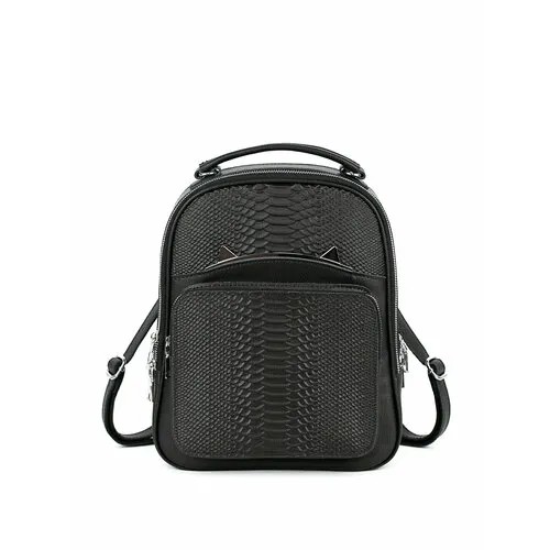 Рюкзак NOVE 1115-208black/snake, фактура тиснение, черный