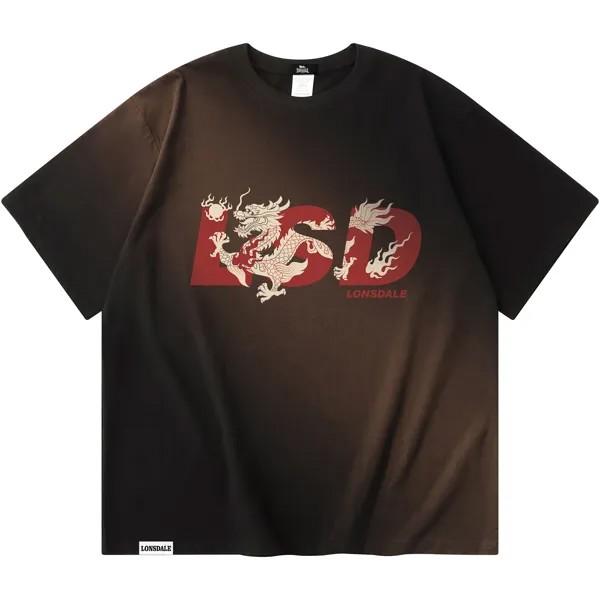 Футболка унисекс LONSDALE/Dragon Lion Dell, Абрикос