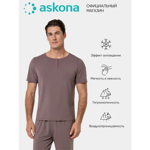 Футболка  Аскона, размер 48, коричневый