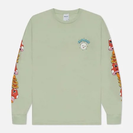 Мужской лонгслив RIPNDIP After Supper, цвет зелёный, размер M