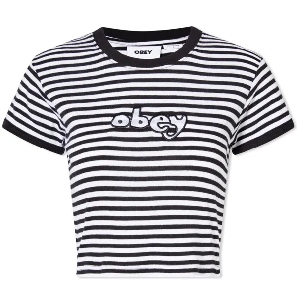 Футболка Obey Zoe Baby Ringer, черный