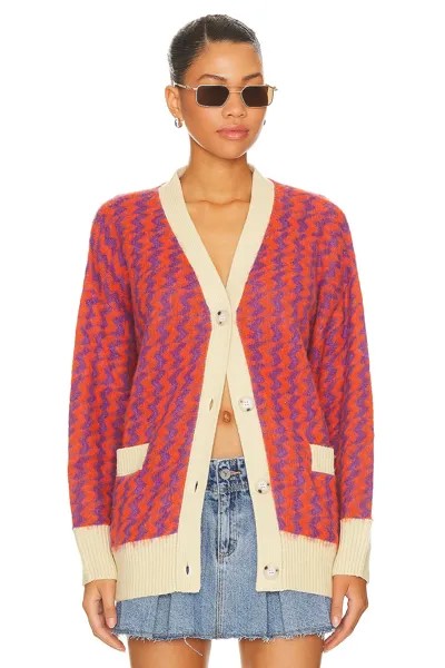 Кардиган DAYDREAMER Zig Zag, цвет Violet Orange