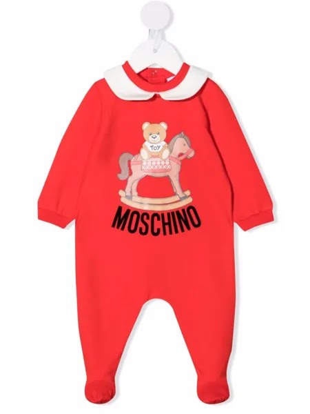 Moschino Kids комбинезон для новорожденного с принтом Teddy Bear