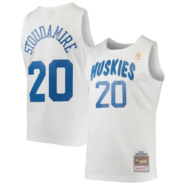 Мужская белая майка Mitchell & Ness Damon Stoudamire Toronto Raptors 1996-97 гг. из твердой древесины Classics Swingman