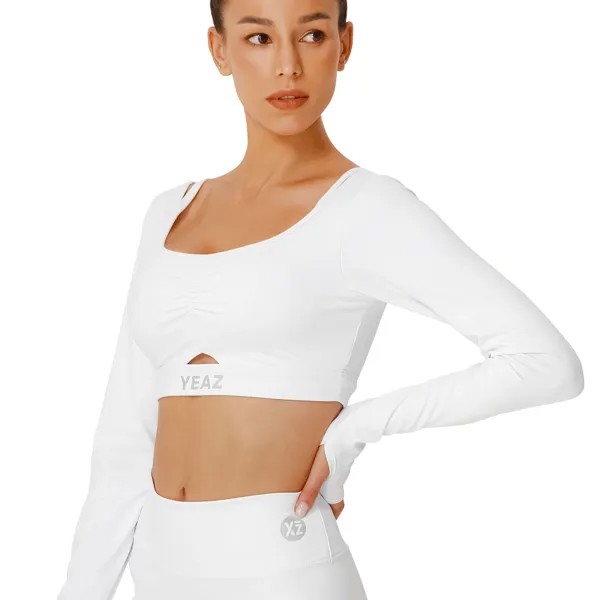 Лонгслив YEAZ HORIZON long shirt, белый