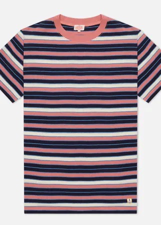 Мужская футболка Armor-Lux Heritage Striped Regular Fit, цвет розовый, размер XXL