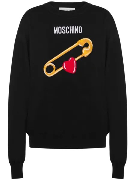Moschino джемпер из вирджинской шерсти, черный