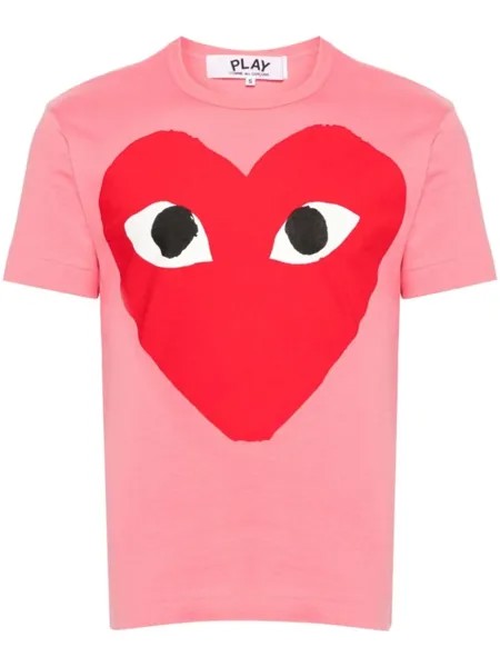 Comme Des Garçons Play футболка с принтом Heart, розовый