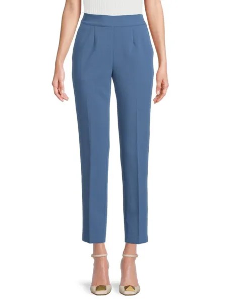 Однотонные брюки узкого кроя T Tahari, цвет Indigo Blue