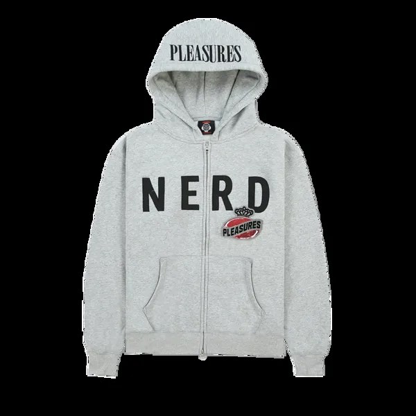 Худи Pleasures Nerd Zip Up 'Heather Grey', серый