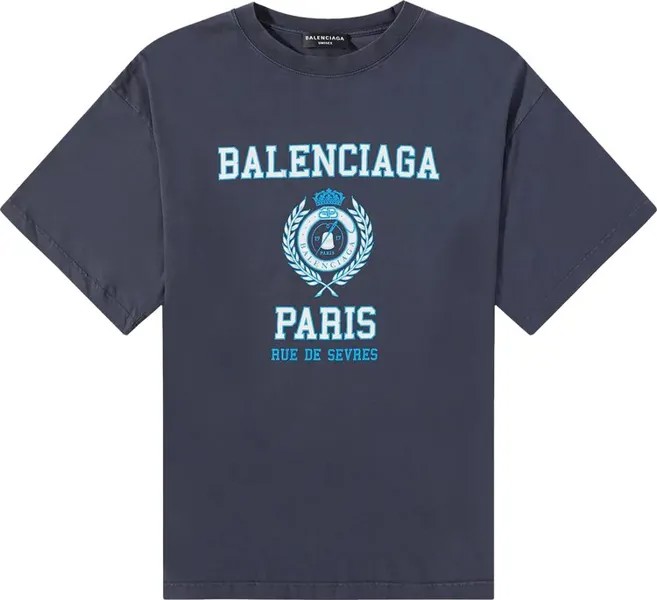 Футболка Balenciaga T-Shirt 'Marine Blue', синий