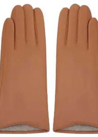 Кожаные перчатки премиальной линии ALLA PUGACHOVA коричневого цвета с подкладкой из шерсти. Аксессуар выполнен из натуральной кожи с матовым эффектом. Теплые женские кожаные перчатки не только надежно защитят ваши руки от холода, но и станут стильным дополнением вашего образа.