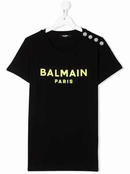 Balmain Kids футболка с логотипом