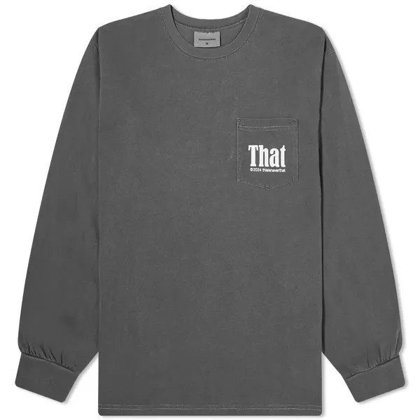 Лонгслив Thisisneverthat That Pocket, темно-серый