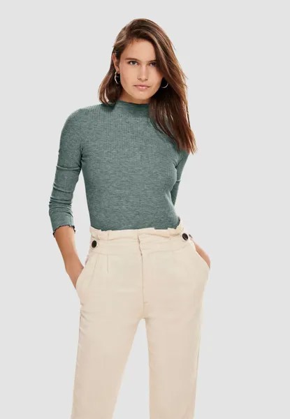 Футболка ONLY Dünnes Langarm Stehkragen Longsleeve ONLEMMA, зеленый