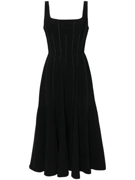 Elie Saab платье в технике пэчворк, черный