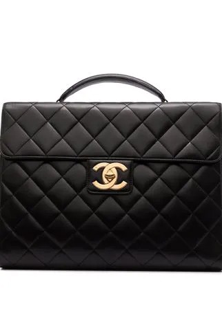 Chanel Pre-Owned стеганый портфель 1998-го года с логотипом CC