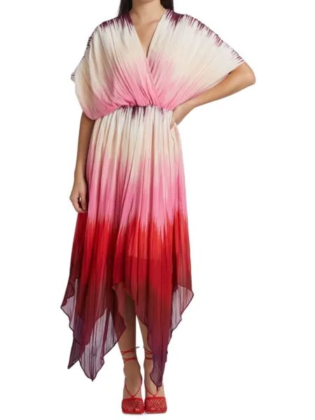 Платье jesse ombre с рукавами «летучая мышь» AMUR Ivory multicolor