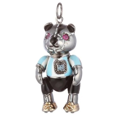 Подвеска из серебра с рубинами PWP0075-RUS-BLK JV