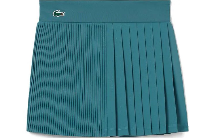Мини-юбка в складку с вышитым логотипом Lacoste