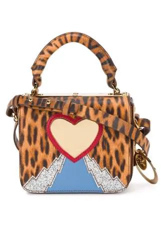 Sophie Hulme мини-сумка с леопардовым принтом