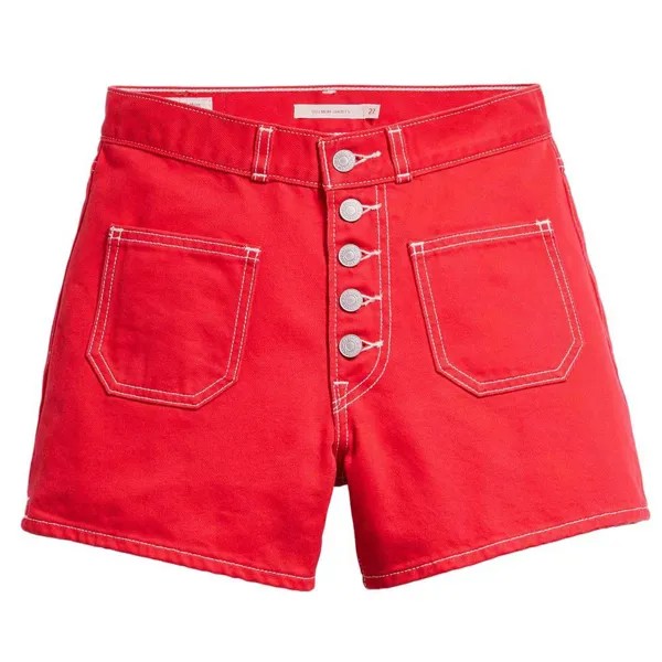 Шорты Levi's 80S Mom Patch Pocket denim, красный