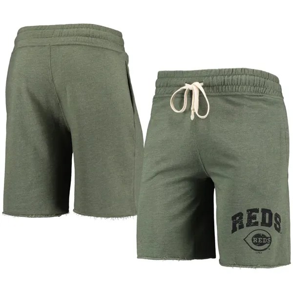 Мужские шорты Concepts Sport с принтом оливкового цвета Cincinnati Reds Mainstream Tri-Blend шорты