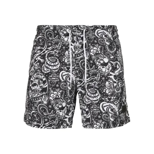 Шорты Urban Classics Swim Shorts Pattern, синий