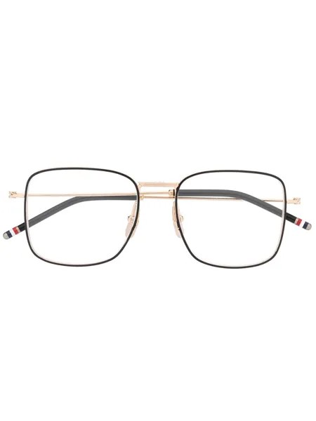 Thom Browne Eyewear очки в квадратной оправе с полосками RWB