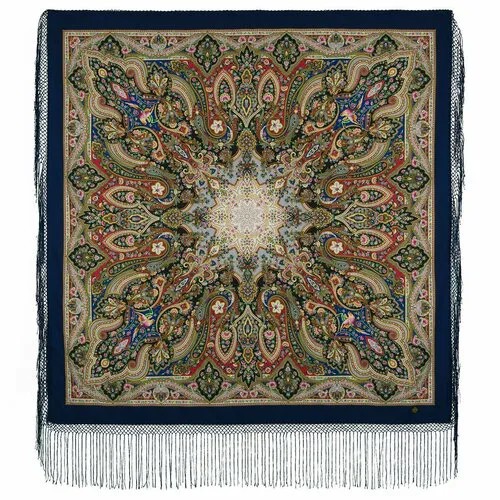 Платок Павловопосадская платочная мануфактура,148х148 см, фиолетовый