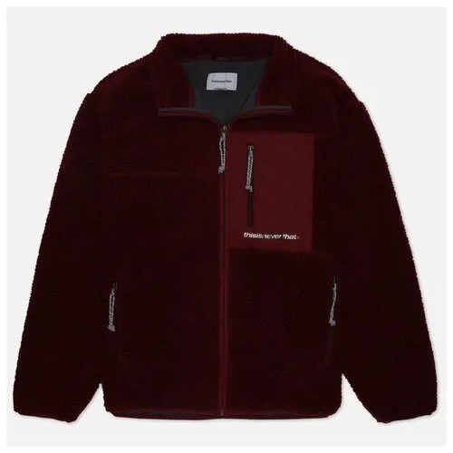 Мужская флисовая куртка thisisneverthat SP Sherpa Fleece Pocket бордовый, Размер S