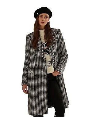 RALPH LAUREN Женское черное двубортное пальто-бушлат с разрезом на подкладке, зимняя куртка 6