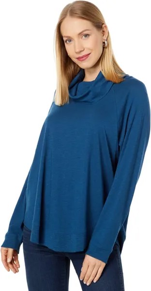 Пуловер Lilla P Rib Trim Dolman Turtleneck, цвет Pond
