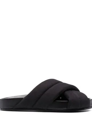 Jil Sander шлепанцы с перекрестными ремешками